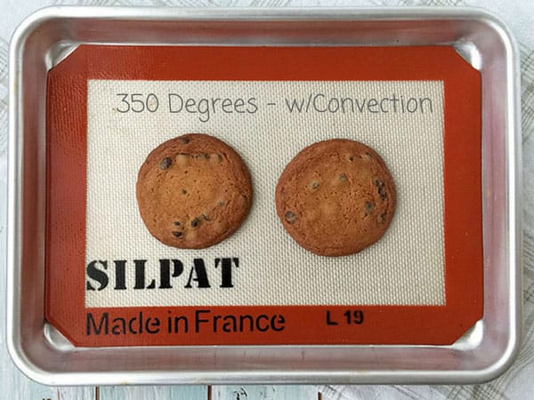 Over-baked cookies on a toaster oven cookie sheet