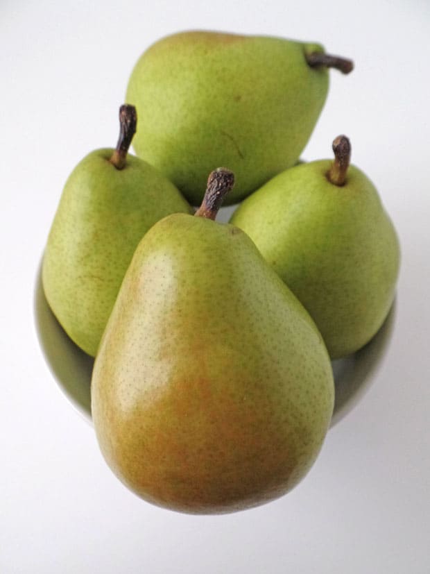 Pears in a bowl