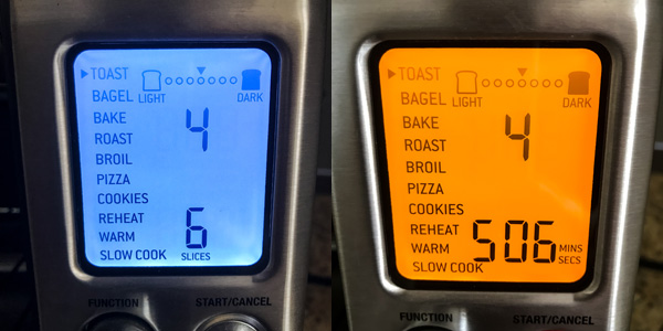 Control panel for a Breville Smart Oven Pro.