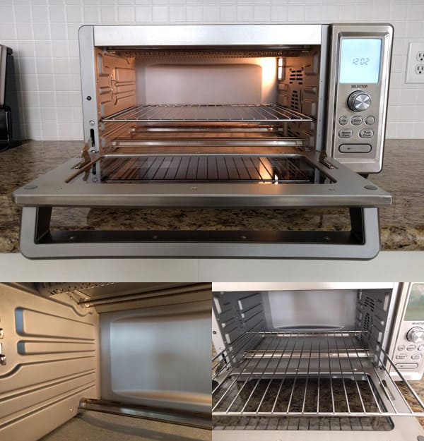 Photo Grid showing clean toaster oven interior.